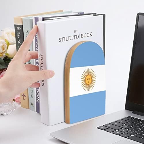 Знаме на аргентина Големи Дрвени Книги Модерна Декоративна Полица За Книги Држачи За Затворач На Биро Комплет Од 2