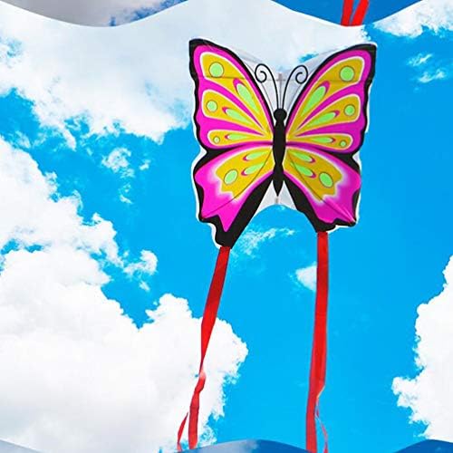 Besportble Butterfly змеј во боја печатена интересна интерактивна игра реквизити деца играјќи летечки змеј со кабел од 30 см за дворот