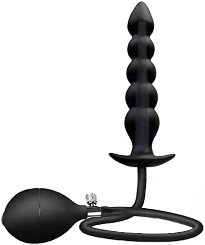 xofoco анални мониста надувување на анален приклучок силиконски приклучок за голем задник, црна, м
