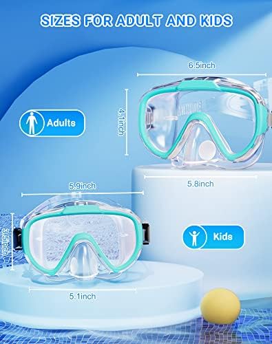 Очила за пливање во норабидеа, возрасни деца, против магла Очила за пливање со нос, без протекување чиста нуркачка нуркачка маска