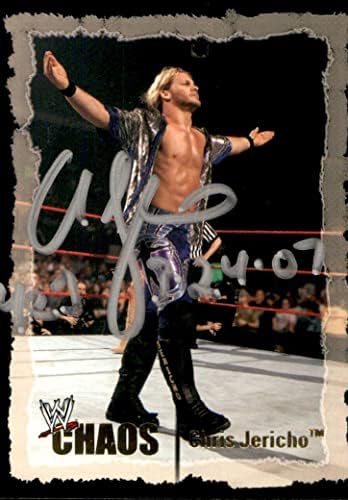 Крис Jхон Потпиша 2004 Флер WWE Хаос Картичка 58-Автограм Борење Картички