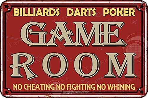 Тарика Билиардс пикадо покер игра соба гроздобер изглед метал 20х30 см занаети знаци за домашна спална соба игра соба фарма куќа смешен wallиден