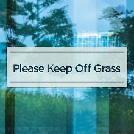 CGSignLab | Ве Молиме Чувајте Ја Тревата-Основен Чај Држење На Прозорецот | 36x12
