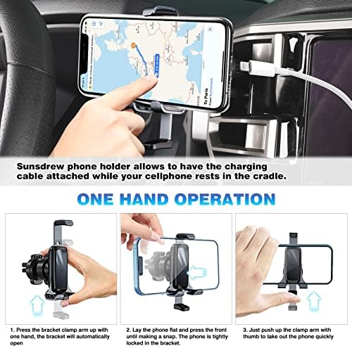 Sunsdrew Custom Fit for Holder Honda HRV -2023 Air Vent Confiel Mount Mountible Stand ABS додатоци за раце за iPhone, Samsung и други
