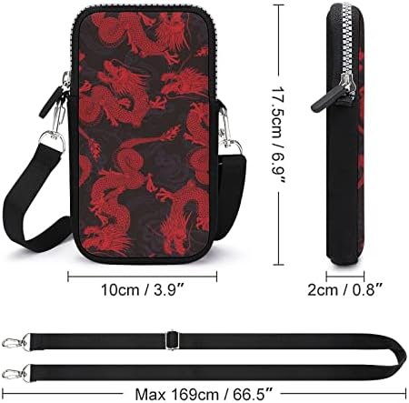 Кинески Змеј Чанта За Мали Мобилни Телефони Торба За Складирање Мини Гласник Чанта За Рамо Паричник