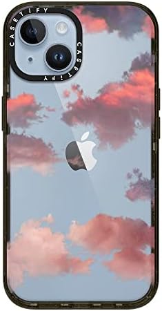 Casetify Iphone Iphone 14 Случај [4x Воено Одделение Пад Тестирани / 8.2 стапки Пад Заштита] - Облаци-Сјајни Црни