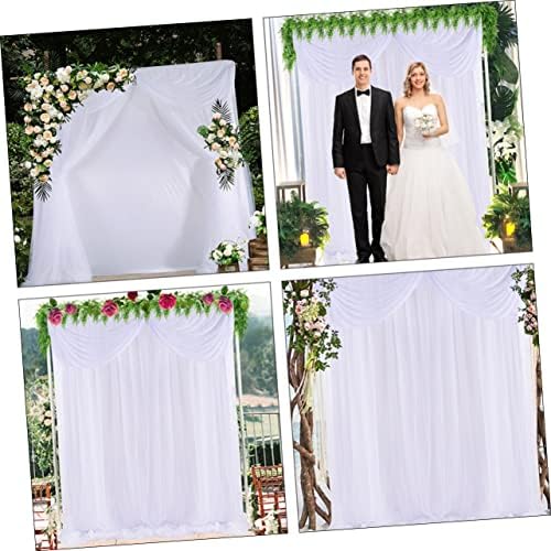 Абаодам брановидна драперија позадина tulle завеси бели завеси свадбени лакови свадба драперии декоративни драперии свадбени лак ткаенина свадба