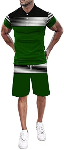 Менски кратки комплети 2 парчиња облека за мажи пролетно летно слободно време спорт што дише апсорбирање на костуми за џогирање со џогирање со