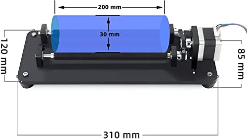 360 ° Ласерска машина за гравура за ротирачки ролери, вклопуваат за површината на тапанот на ролерот, ротирање на ласерската машина