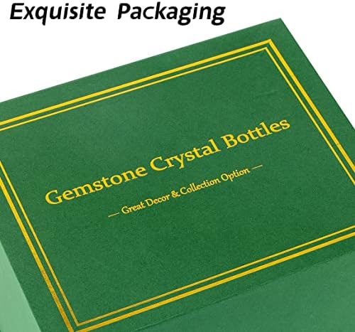 Khocoee Crystal Gemstone, 24 шишиња за вештерки, лековити кристални чипови го разгалиле скапоцен камен Реики, сет Вика Стоун, Чакра