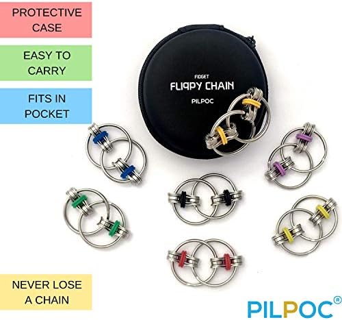 Pilpoc Flippy Chain Fidget Toy - Fidget Roller - За намалување на стресот, АДХД, вознемиреност, подобрување на фокусот, играчка