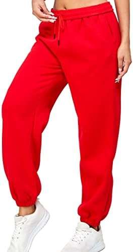 IUUI женски обични буги џемпери со џемпери, преклопени со високи половини џогери, топло салони панталони со џебови