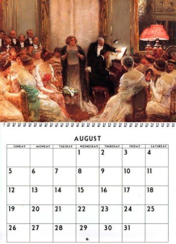 Ѕид Календар 2023 [12 страници 8 х12] Викторијански Ноќен Живот Жан Бероу Гроздобер Вечера Балет