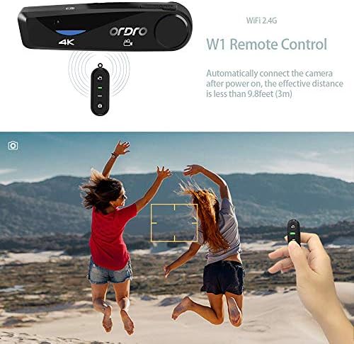 Ordro Camcorder 4K Head Mounded Camera EP6 Wearable Video Camera FHD 1080P 60FPS Vlog Camera Camera Camera WiFi Wifi Hand-Off Camera