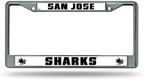 NHL Сан Хозе Ајкули Стандардна рамка за регистарска табличка со хром