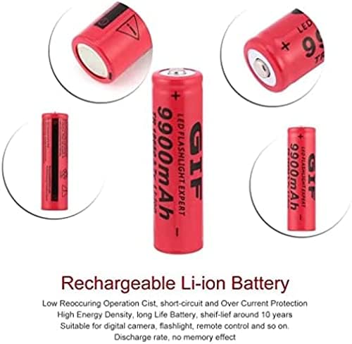 Морбекс 3.7 V Ли-Јонски Батерии на Полнење, 9900mah Литиумски Батерии Со Висок Капацитет, За Соларни Светла, Ѕвона На Вратите, Далечински