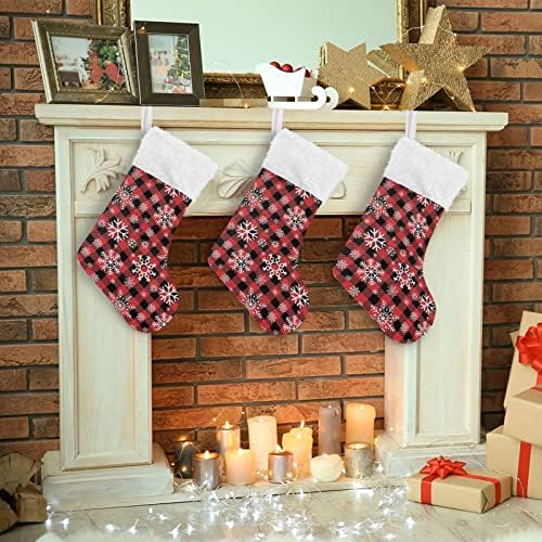 Jstel Снегулка Божиќно порибување украси украси, големи камини што висат чорапи Божиќ декор