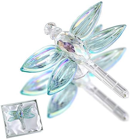 H&D Hyaline & Dora Crystal Dragonfly Figurine Glass Figurines Figurines Collectibles Home Decor Paperweight