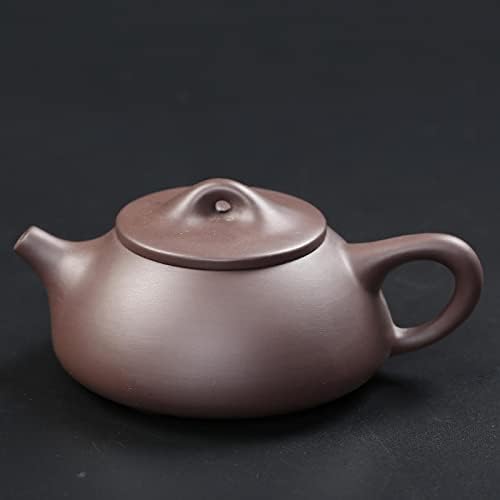 Лакимета сурова руда пурпурна песок чајник со еден производ со еден производ, сад сад чаша чај, истекување на чај, церемонија на чај од чај