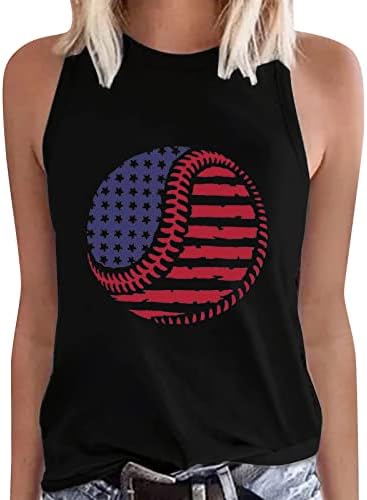 Облека за тренингот Miashui 4x за жени лето лето -случајна бејзбол резервоар за врвот без ракави, кожен врат, кожен елек од вратот