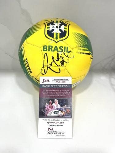 Роналдињо Рака Потпиша Бразил Бразил Фудбалска Топка ЈСА СЕРТ-Автограм Фудбалски Топки