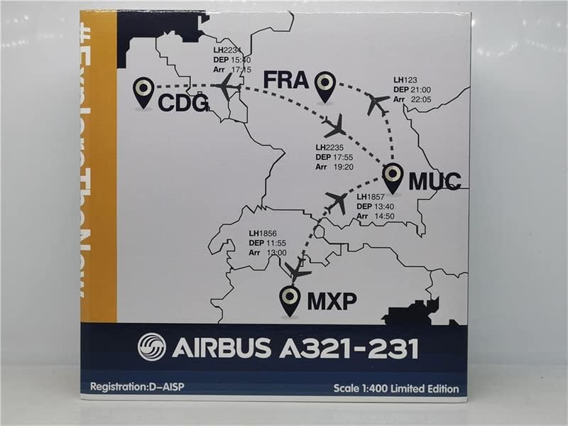 Hyjlwings lufthansa за Airbus A321-231 D-AISP ограничено издание 1/400 Diecast Aircraft Pre-изграден модел