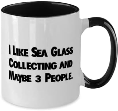 Корисно Морско Стакло Собирање Подароци, Ми се Допаѓа Морско Стакло Собирање И Можеби 3, Роденден Двобојна 11оз Кригла За Собирање Морско