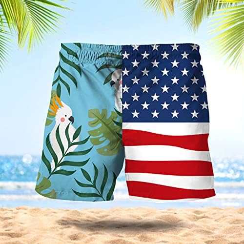 Bmisegm летни шорцеви на плажа за мажи Пролетни летни летни панталони панталони знаме печатено крпеница спортски плажа панталони мажи