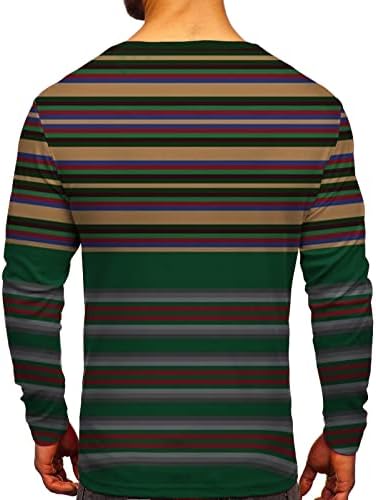 Кошула за мажи во Wcjlha, моден обичен печатен тркалезен врат со долги ракави маица врвен џемпер од памук од памук со памук, џемпер