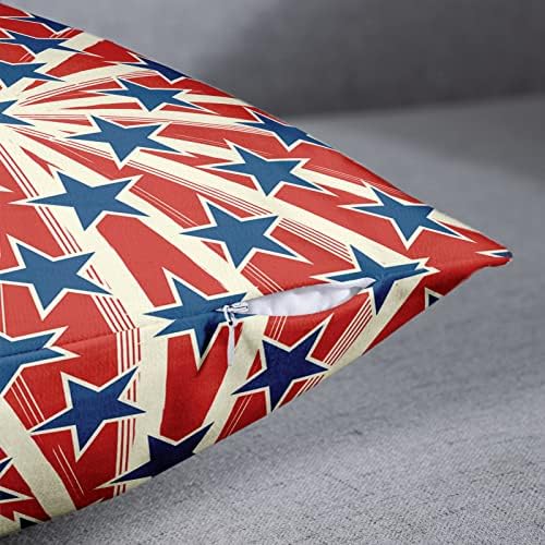 Денот на Денот на независноста на британскиот ден 4 -ти јули, фрли перница за перници 18x18 инчи домашен декор сет од 4 американски патриотски