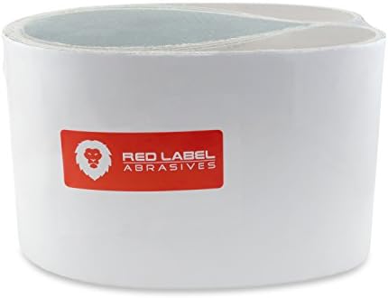 Црвена етикета Абразиви 6 x 48 инчи метални меленици за мелење цирконија за пескарење 40, 60, 80, 120 решетки, асортиман од 4 пакувања