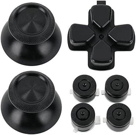 Комплет за замена на копчињата Tomsin Metal за контролер PS5 - Алуминиумски палбови & o x квадратни триаголник и додатоци за копчиња DPAD