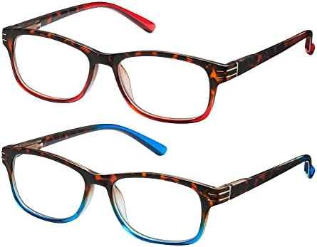Јого Визија Сина Светлина Блокирање Очилаанти Отсјај Пролетна Шарка Омбре Боја Компјутерски Очила за Мажи и Жени 2 пакет