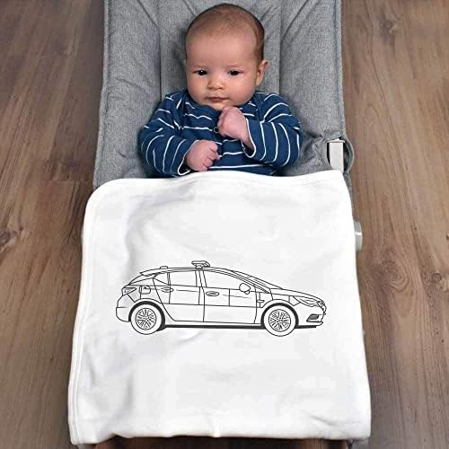 Азида „Полициски автомобил во Велика Британија“ памучно бебе ќебе/шал