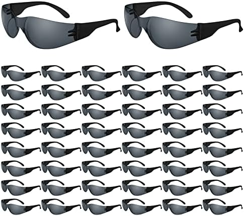 Wfeang 50 пар чисти безбедносни очила за мажи, ANSI Z87.1 Слабување и отпорно око, очила за безбедност на возрасни за работа