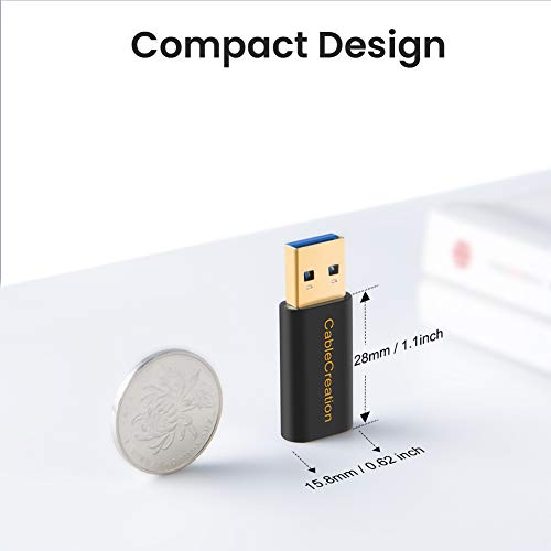 Пакет - 2 артикли: USB C женски до USB машки адаптер пакет со USB C до USB кабел 5ft