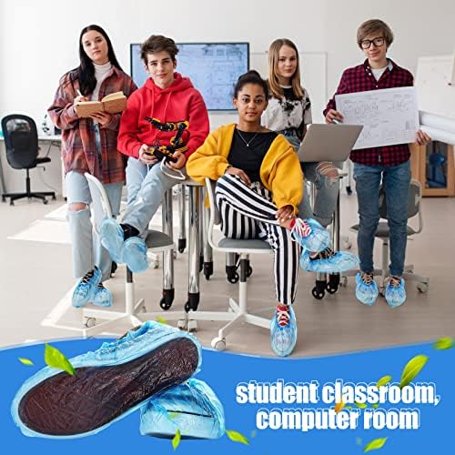 2000 компјутери за еднократна употреба чевли ги опфаќа заштитниците што не се лизгаат, кои се протегаат дебели дополнителни чевли
