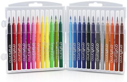 Craftamo почувствува пенкала за четки со полуфлексибилни совети. Без мирис пенкала за боење со не токсично, вода базирано мастило.