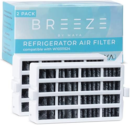 Бриз од Маја W10311524 Заменски фрижидер филтер за воздух, компатибилен со Whirlpool Air1, W10311525, 2 пакет
