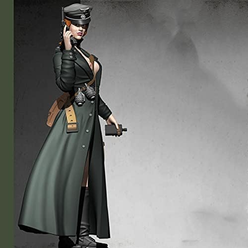 RISJC 1/24 75mm WWII WWII Femaleенски офицер смола модел на фигура Необјавен и необјавен комплет/46411J