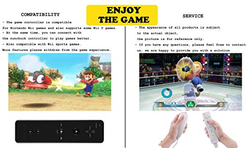 Јосикр Безжичен Далечински Управувач За Wii Wii U - Длабоко Сино И Црно