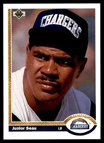 1991 Горна палуба # 343 Junior Seau San Diego Chargers NM/MT Chargers USC