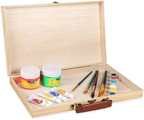 Wakauto шминка организатор кутија за шминка организатор кутија уметност за материјали кутија дрвена занаетчиска кутија уметник скица кутија за