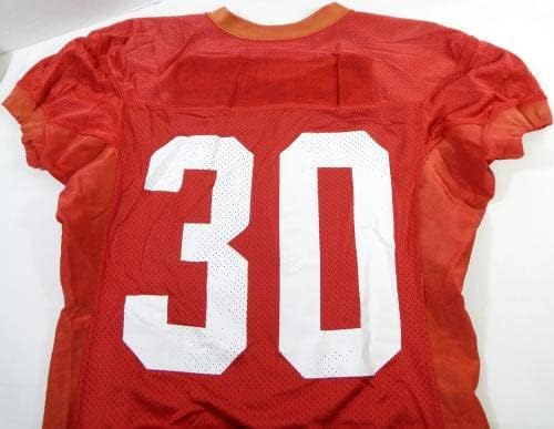 2014 година Сан Франциско 49ерс Леон Мекфаден 30 Игра користеше црвена практика Jerseyерси L 545 - Непотпишана игра во НФЛ користена дресови