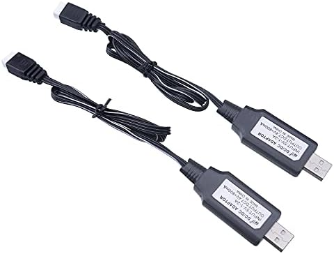 Limskey 2 пакет влез DC 5V излез 7.4V 800MA USB балансиран кабел за полнач со приклучок XH-3P за 7,4V 2S LIPO батерија со XH-3P
