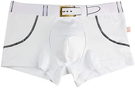 Bmisegm Mens Boxers Долна облека Машка случајна дишење за долна облека Панто памучен појас за печатење удобни боксери мечки