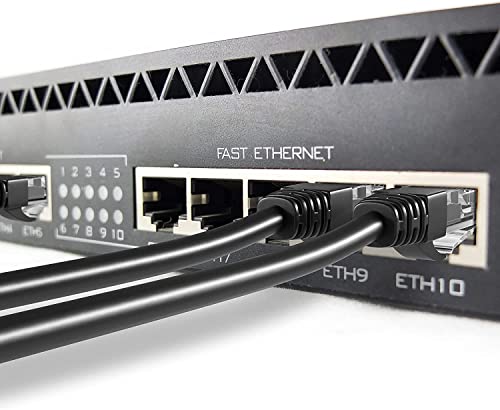 Кабел Eunogo Ethernet ， CAT6 со голема брзина Gigabit Ethernet Patch Cable ， со анти-пауза и водоотпорен дизајн ， за игри/LANS/рутери/модеми/прекинувач,