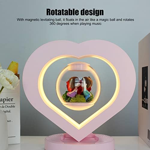 Ashata Magnetic Levitating Bluetooth звучник, срце во форма на срце 360 степени магнетна безжична пловечка звучник, подароци за роденденски