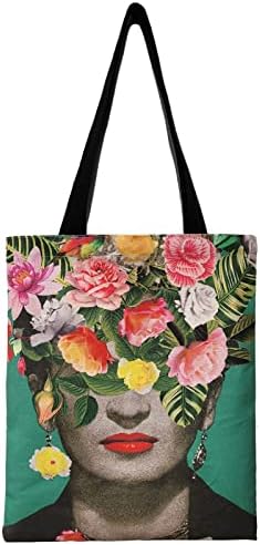 Mistworld Позната мексиканска женска сликарска торба со платно торба за еднократна торба за купување, торба за торби за рамо