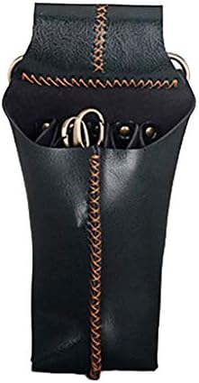 КУЛАКО Вистинска Кожа Фризерски Ножици Половината Торбичка Торбичка 4 Позиција На Ножици Професионален Стил Чување Торба За Сечење